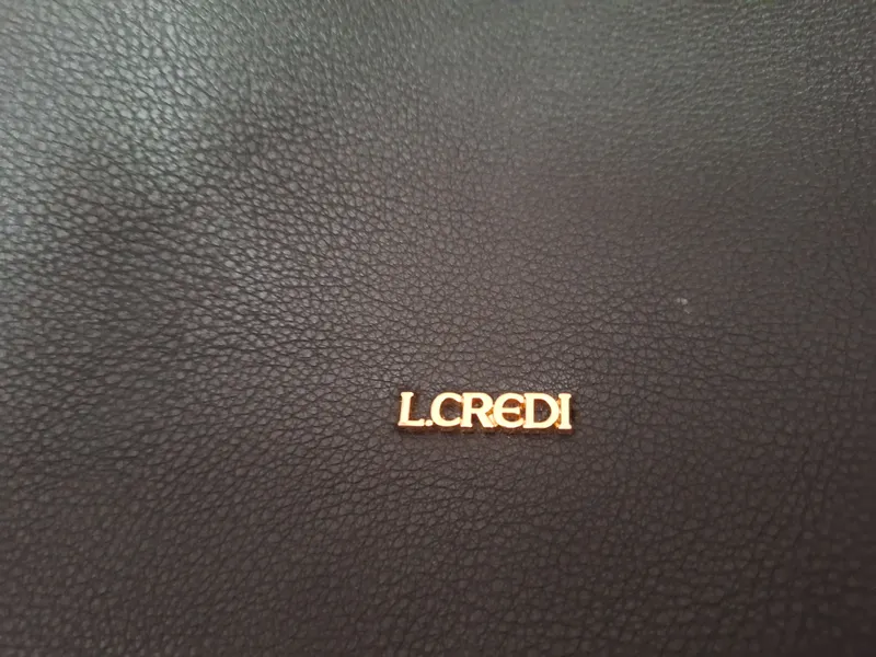 L.CREDI Damen Henkeltasche Schwarz Goldkette Elegant Kunstleder 2