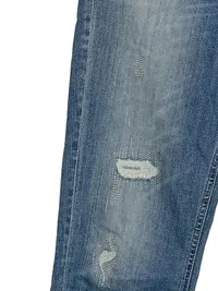 ANGELS Mom Jeans Damen Blau Gr. 38/M Casual Strass Cut-Outs 2