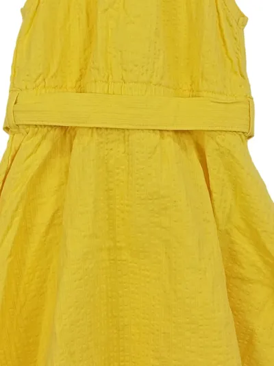 Okaidi Sommerkleid Mädchen Gelb Gr. 98 Baumwolle Strukturmuster Freizeit