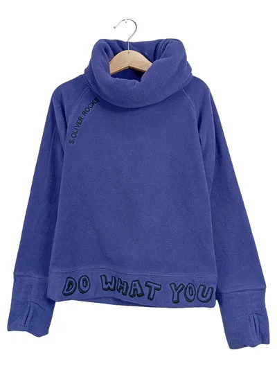 s.Oliver Fleecepullover Kinder Gr. 128 Lila Casual Rollkragen