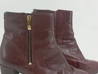 Carvela Damen Stiefelette Rot Gr. 39 Elegant Leder Reißverschluss Stiefel 3