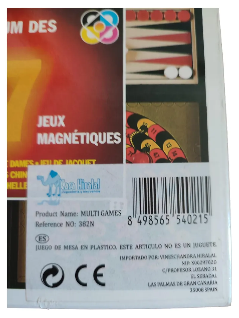 Magnetisches Spielset 7 Spiele Schach Dame Backgammon Ludo Mehrfarbig 2