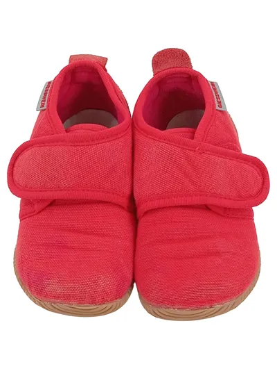 Giesswein Kinder Krabbelschuhe Hausschuhe Rot Größe 23 Klettverschluss