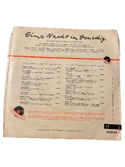 Eine Nacht in Venedig Operettenquerschnitt Polydor 45 RPM Vinyl Single 20052 EPH