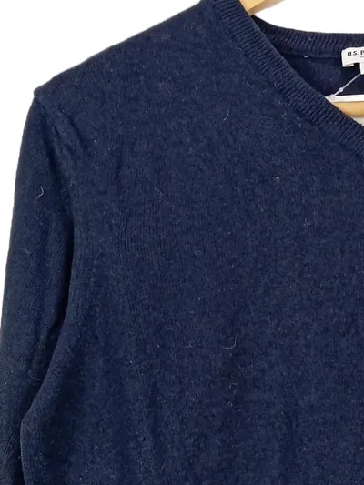 U.S. Polo Assn. Herren Pullover Blau Gr. M V-Ausschnitt Casual