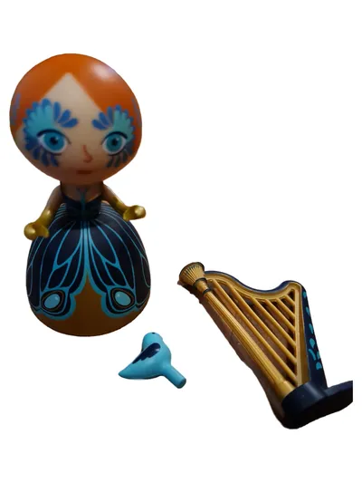 Djeco Arty Toys Elisa Prinzessin Spielfigur Harfe Vogel 4cm Blau