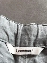3Pommes Mädchen Cargohose Gr. 140 Oliv Leinen Baumwolle Freizeit 6