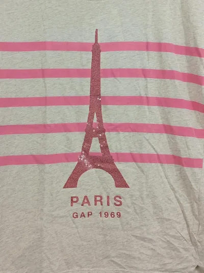 Gap Kids T-Shirt Mädchen Gr. 170 gestreift grafisch Pailletten