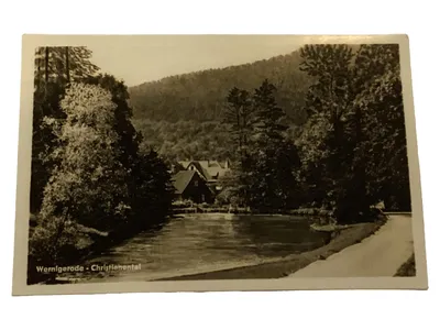 Alte Ansichtskarte Wernigerode Christianental Harz Fotografie Postkarte
