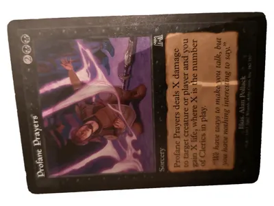Magic The Gathering Sammelkarte Profane Prayers Alan Pollack Schwarz