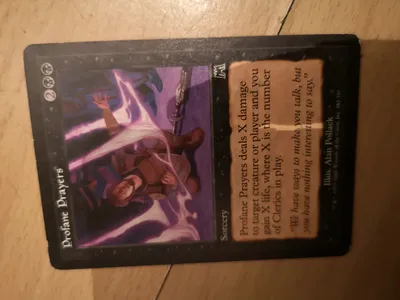 Magic The Gathering Sammelkarte Profane Prayers Alan Pollack Schwarz