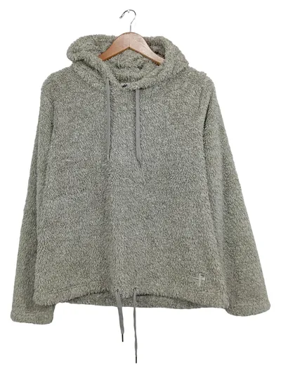 Teamplayer Damen Kapuzenpullover Grau Gr. 38;M flauschig