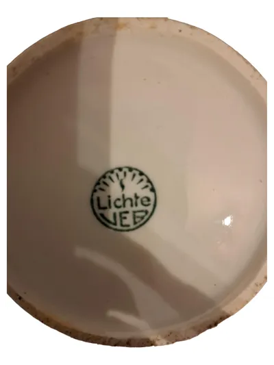 Lichte VEB Porzellan Teekanne Blumenmuster DDR Vintage Weiß 1,5L