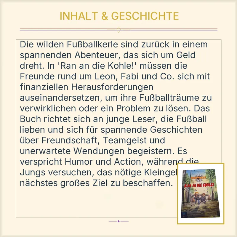 Die wilden Fußballkerle Ran an die Kohle Joachim Masannek Jan Birck Buch 3