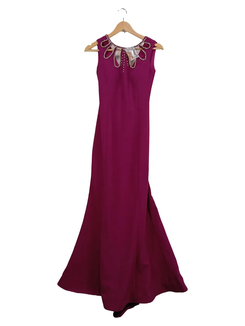 CEMAL DOĞAN Damen festliches Kleid Ballkleid Gr. 36;S Pink Elegant Strass 1