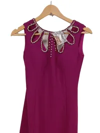 CEMAL DOĞAN Damen festliches Kleid Ballkleid Gr. 36;S Pink Elegant Strass 2