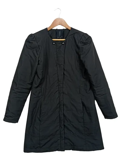 Philosophy Blues Original Klassischer Mantel Damen 34/XS Schwarz Elegant