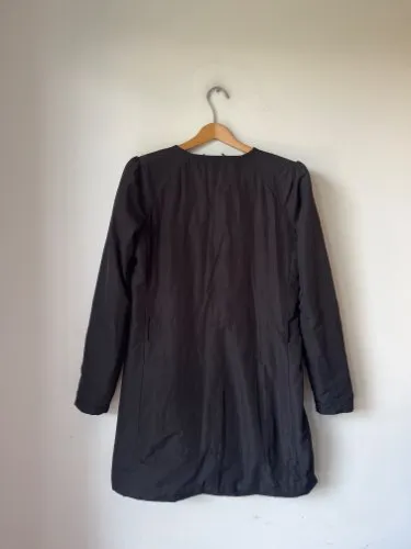 Philosophy Blues Original Klassischer Mantel Damen 34/XS Schwarz Elegant