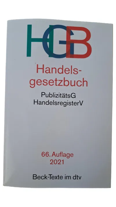 Handelsgesetzbuch HGB 66. Auflage 2021 dtv Gesetzbuch Taschenbuch Deutsch