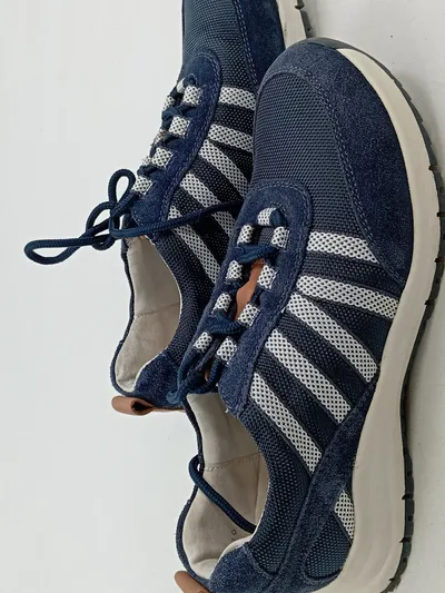 Medicus Damen Sneaker Low Blau Gr. 37 Leder Mesh Komfortschuhe