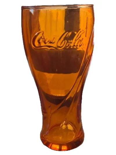 Coca-Cola Trinkglas Orange Retro Glas 300ml