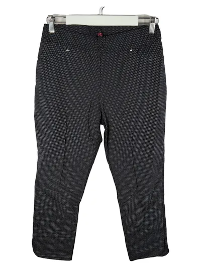 Pink Cherry Damen Stoffhose Gr. W33 L25 Schwarz Geometrisch Casual