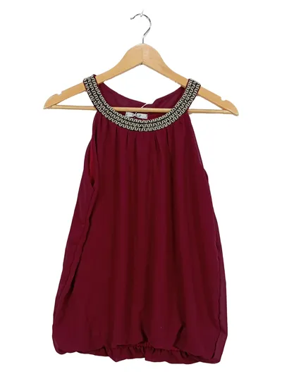 Hailys Damen Bluse Gr. L Bordeaux Perlen Verzierung Elegant Top