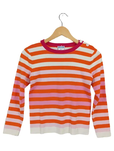 Jacadi Mädchen Pullover Gestreift Mehrfarbig Gr. 152 Baumwolle Casual