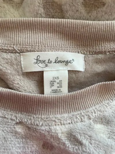 Love to Lounge Damen Pullover Gr. 32/34 Beige Strukturmuster Casual