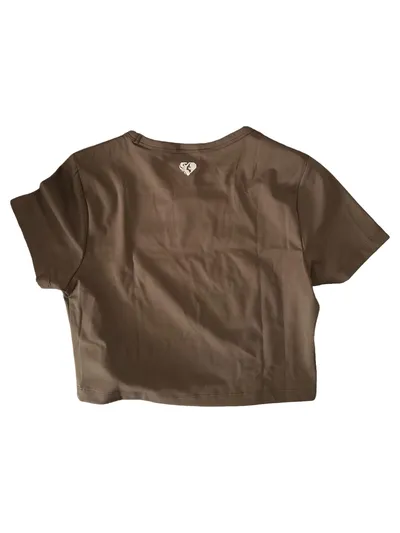 WOMEN'S BEST Damen Sport Shirt Gr. 38/M Braun Kurzarm Cropped