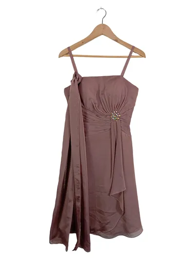 Magic Nights Abendkleid Rosa Gr. 36 Elegant Strass Midikleid Festlich