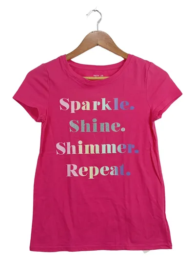 GapKids Mädchen T-Shirt Pink Schriftzug Gr. 164 / 13 Jahre 2XL