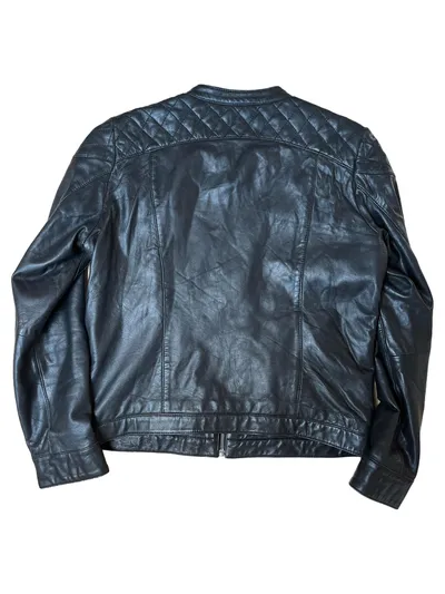 Avant Premiere Damen Lederjacke Schwarz Gr. 44 Bikerstil Gesteppt