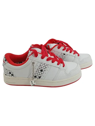 Kustom Sneaker low Damen Gr. 36 Weiß Rot Casual Grafisch
