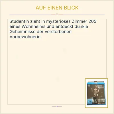 Zimmer 205 Blu-Ray Jennifer Ulrich Julia Dietze Deutscher Horrorthriller FSK 16