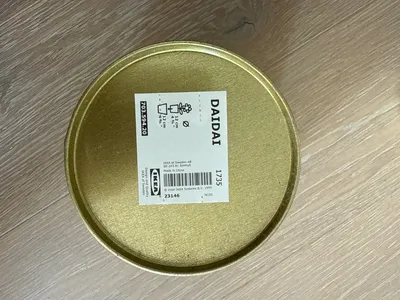 IKEA DAIDAI Übertopf Pflanzgefäß Gold Metall Ø12cm H12cm Modern
