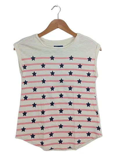 GapKids Mädchen T-Shirt Sterne Streifen Mehrfarbig Gr. 170 Baumwolle
