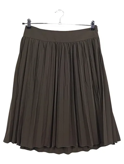 MEXX Damen Faltenrock Gr. 36 Oliv Elegant Midirock