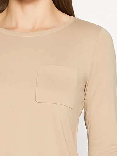 comma, Damen Langarmshirt Gr. 36/S Beige Casual Viskose