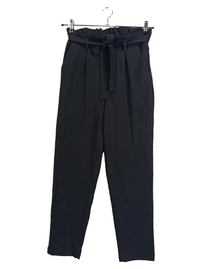 Cache Cache Damen Stoffhose Gr. 36 Schwarz Modern Paperbag Bund