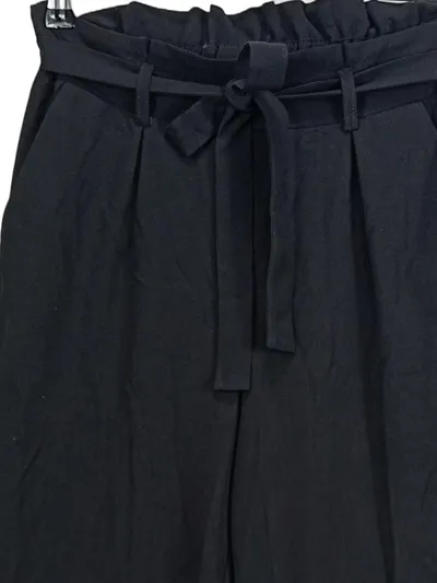 Cache Cache Damen Stoffhose Gr. 36 Schwarz Modern Paperbag Bund