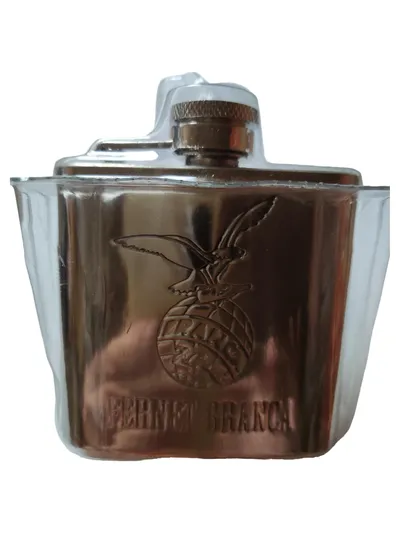 Fernet Branca Flachmann Edelstahl 200ml Adler Logo Silber NEU