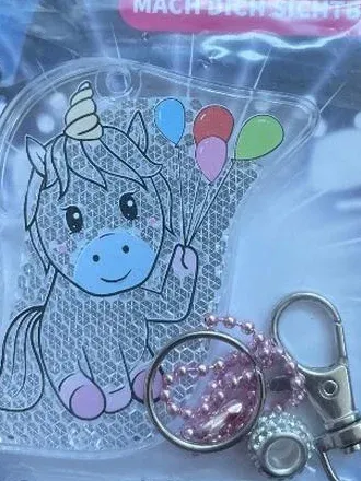 Sicherheitsreflektor Einhorn Schlüsselanhänger Kinder Reflektor Ballons