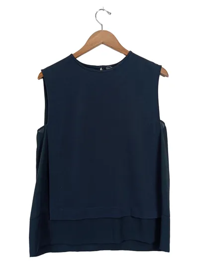 FFC Damen Top Oberteil Gr. 40/L Modern Blau Ärmellos Polyester