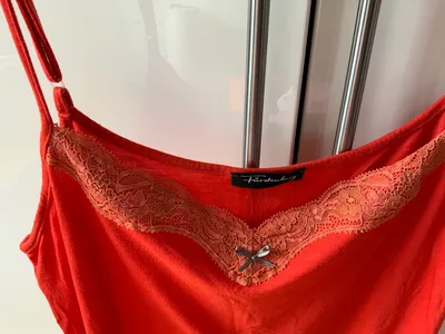 Fürstenberg Damen Top mit Spitze Gr. 38/M Orange Feminin
