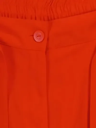 Rock Your Curves Stoffhose Damen Elegant Orange Gr. 48 Weites Bein