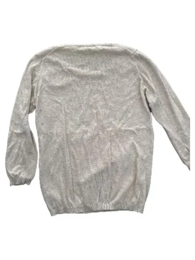 MANGO Basics Damen Pullover Gr. S Beige Gepunktet Strickpullover