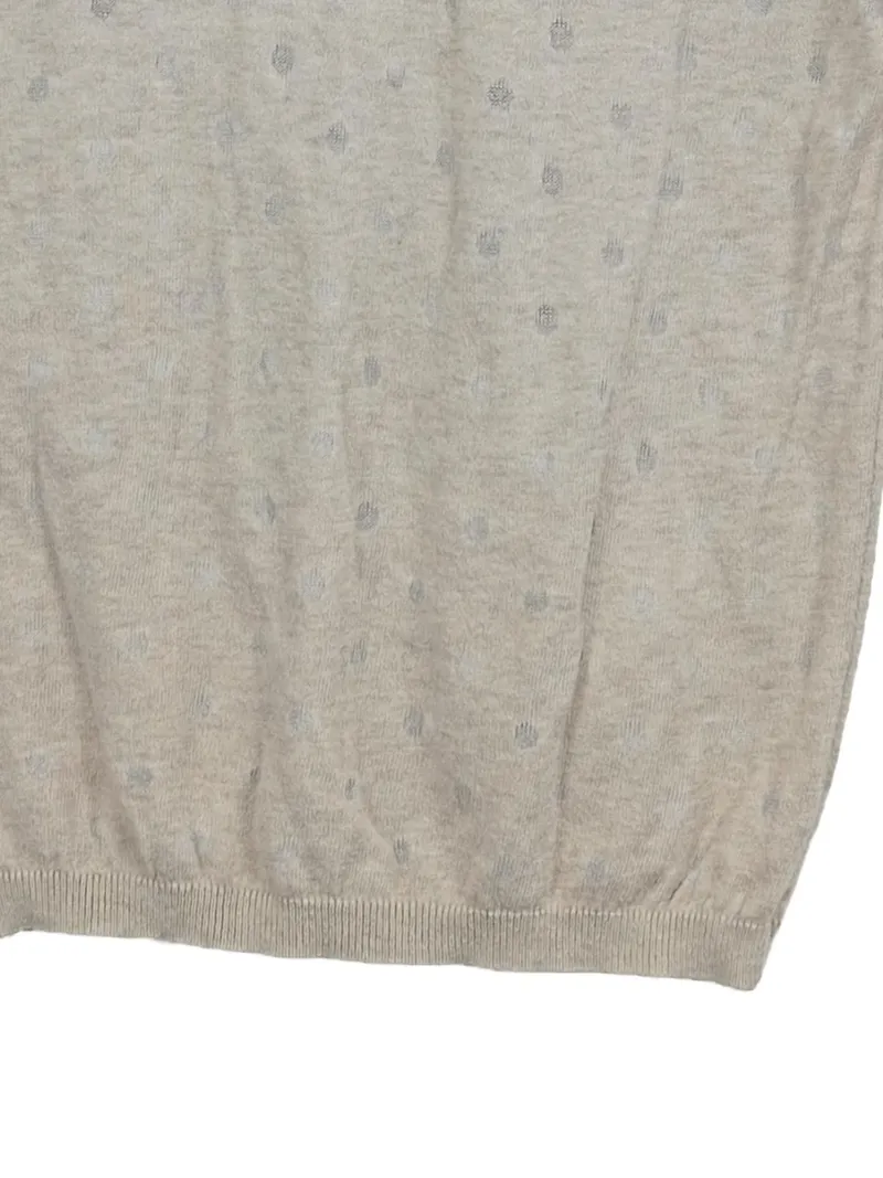 MANGO Basics Damen Pullover Gr. S Beige Gepunktet Strickpullover 4