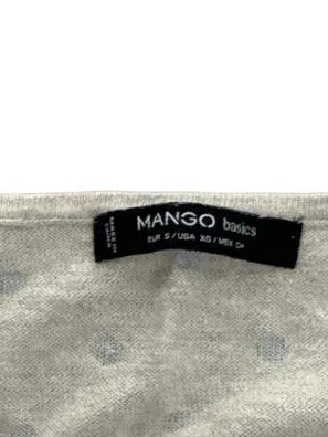 MANGO Basics Damen Pullover Gr. S Beige Gepunktet Strickpullover 6