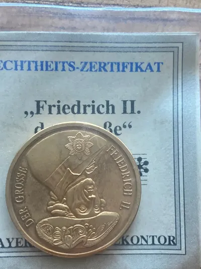 Friedrich II. der Große Gedenkmünze mit Echtheitszertifikat Sammlermünze